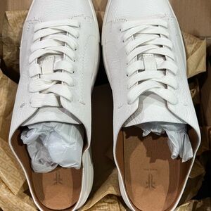 Frye slip on White Leather Sneakers